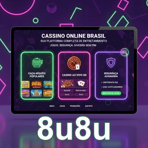 Ilustração de Explore o cassino online 8u8u com slots e recompensas VIP