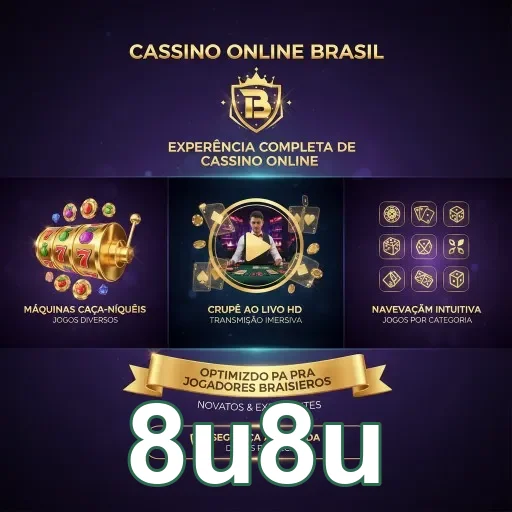 Ilustração de Explore o cassino online 8u8u com slots e recompensas VIP